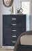 Crown Mark Furniture Lucinda 5 Drawer Chest in Gray - Olympia Furniture (Saint George, Utah)
