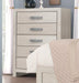 Crown Mark Furniture Jaylen 5 Drawer Chest in Gray - Olympia Furniture (Saint George, Utah)