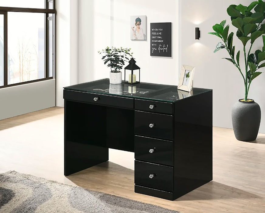 Crown Mark Furniture Morgan Vanity in Black B4851BK - Olympia Furniture (Saint George, Utah)
