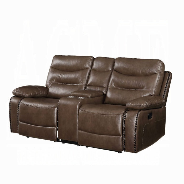 Aashi Motion Loveseat With Console - Olympia Furniture (Saint George, Utah)