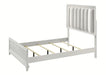Crown Mark Furniture Cressida King Upholstered Panel Bed in White B7300-K - Olympia Furniture (Saint George, Utah)