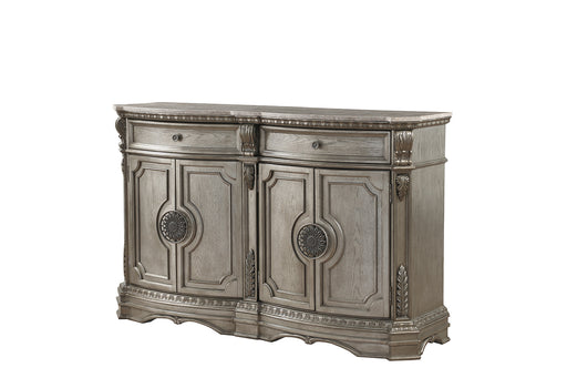 Northville Antique Silver Server (MARBLE TOP) - Olympia Furniture (Saint George, Utah)