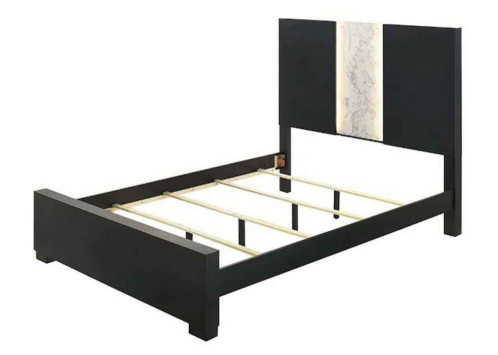 Crown Mark Furniture Rangley King Panel Bed in Black B6835-K - Olympia Furniture (Saint George, Utah)