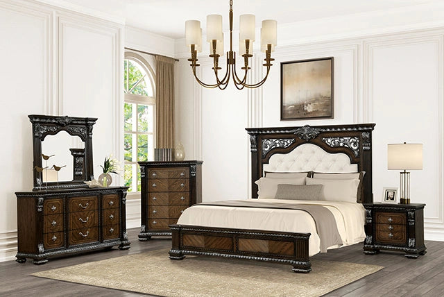 Promenade Bed Dark Brown & White