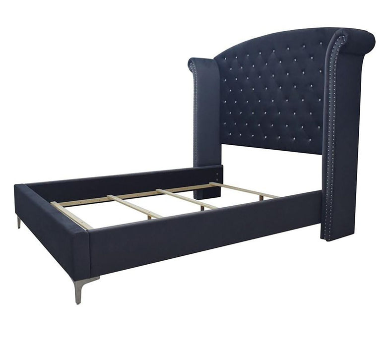 Crown Mark Furniture Lucinda King Upholstered Panel Bed in Gray B9260-K - Olympia Furniture (Saint George, Utah)
