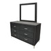 Crown Mark Furniture Lucinda 6 Drawer Dresser in Black - Olympia Furniture (Saint George, Utah)
