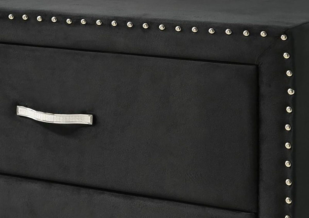 Crown Mark Furniture Lucinda 6 Drawer Dresser in Black - Olympia Furniture (Saint George, Utah)