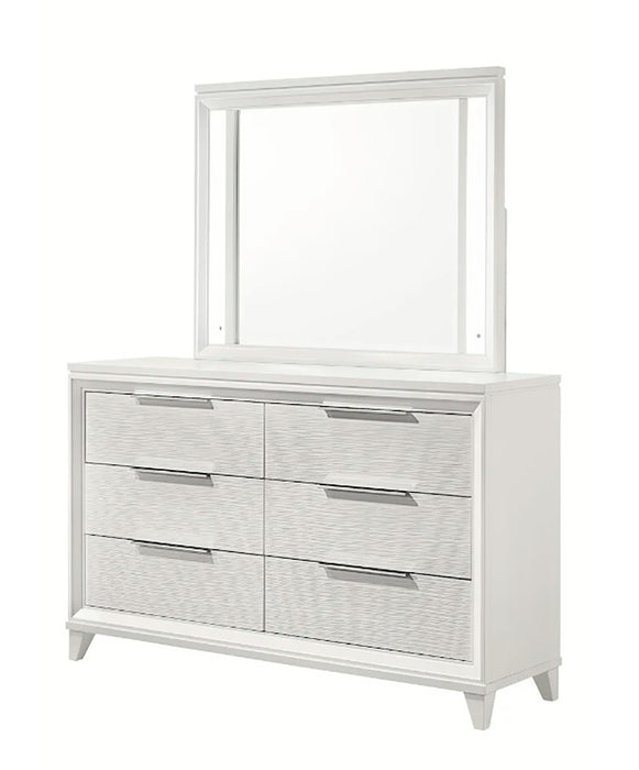 Crown Mark Furniture Cressida 6 Drawer Dresser in White - Olympia Furniture (Saint George, Utah)