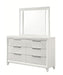 Crown Mark Furniture Cressida 6 Drawer Dresser in White - Olympia Furniture (Saint George, Utah)