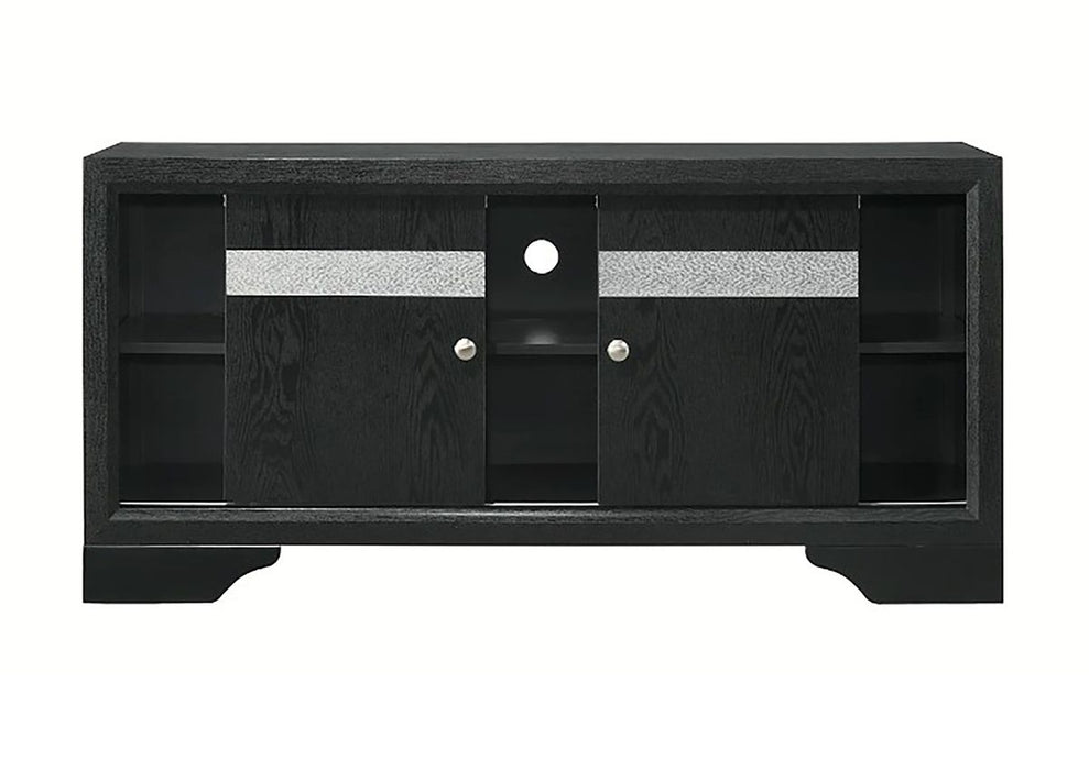 Crown Mark Furniture Regata TV Stand in Black - Olympia Furniture (Saint George, Utah)