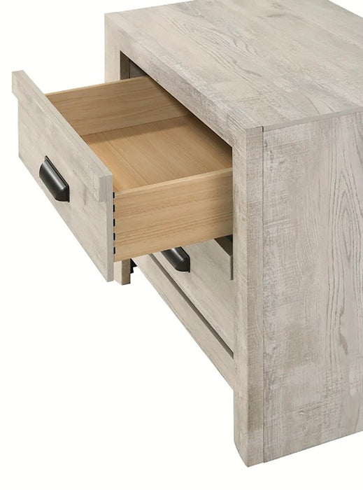 Crown Mark Furniture Valor 2 Drawer Nightstand in Gray - Olympia Furniture (Saint George, Utah)