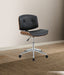 Camila Black PU & Walnut Office Chair - Olympia Furniture (Saint George, Utah)