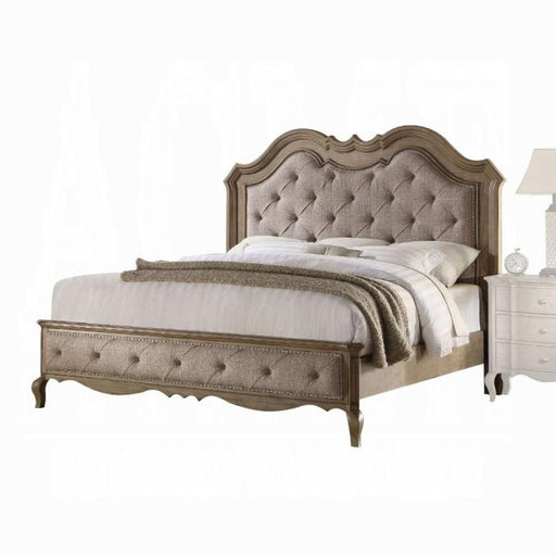 Chelmsford Beige Fabric & Antique Taupe Queen Bed - Olympia Furniture (Saint George, Utah)