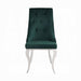 Dekel Green Fabric & Stainless Steel Side Chair - Olympia Furniture (Saint George, Utah)