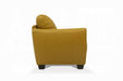 Valeria Mustard Leather Sofa - Olympia Furniture (Saint George, Utah)