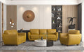 Valeria Mustard Leather Sofa - Olympia Furniture (Saint George, Utah)