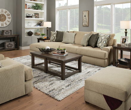Vassenia 2-Tone Latte Chenille Modular - RF Sofa - Olympia Furniture (Saint George, Utah)