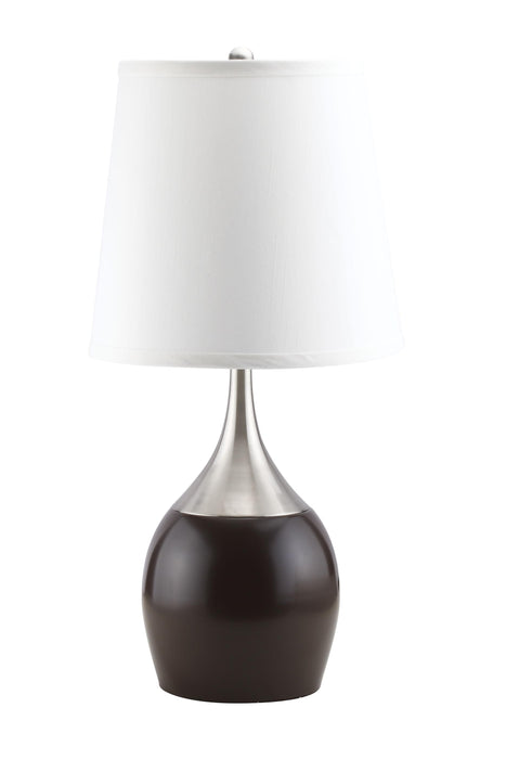 Willow Brushed Silver, Espresso Table Lamp - Olympia Furniture (Saint George, Utah)