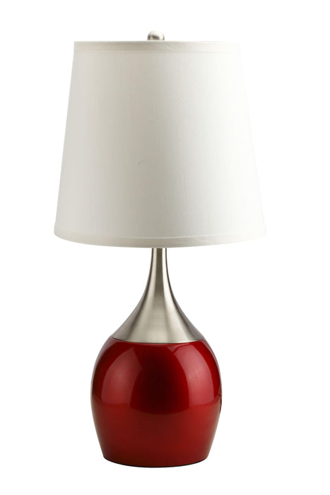 Willow Brushed Silver, Red Table Lamp - Olympia Furniture (Saint George, Utah)