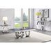 Zasir Gray Printed Faux Marble & Mirrored Silver Finish Table Set - Olympia Furniture (Saint George, Utah)