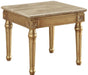 Acme Furniture Daesha End Table in Marble/Antique Gold 81717 - Olympia Furniture (Saint George, Utah)