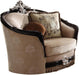 Acme Furniture Ernestine Chair with 2 Pillows in Tan and Black 52112 - Olympia Furniture (Saint George, Utah)