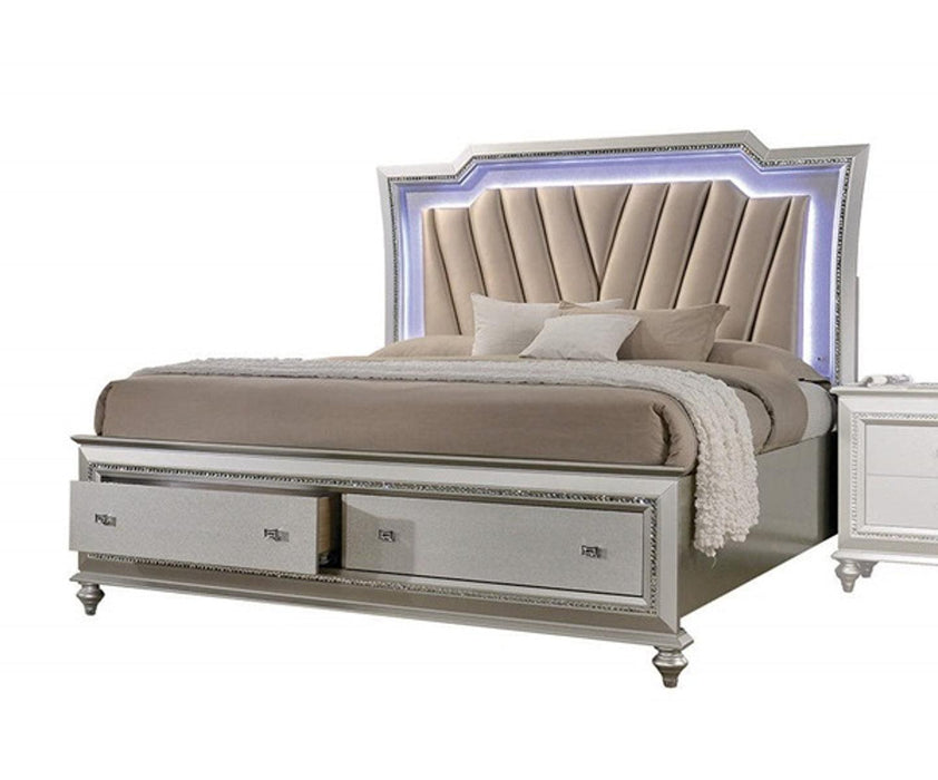 Acme Furniture Kaitlyn Queen Storage Bed in Champagne - Olympia Furniture (Saint George, Utah)