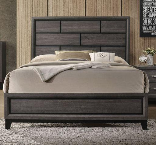 Acme Furniture Valdemar Queen Panel Bed in Weathered Gray 27050Q - Olympia Furniture (Saint George, Utah)