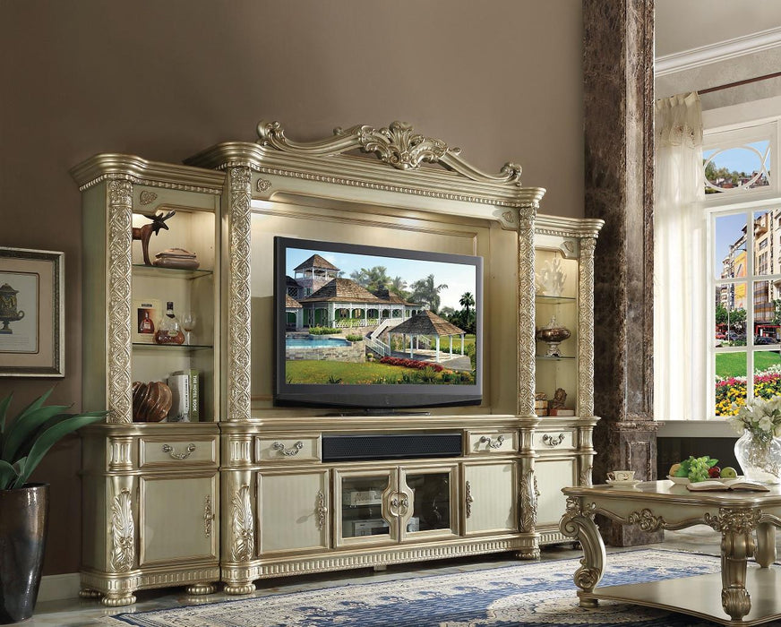 Acme Vendome Entertainment Center in Gold Patina 91310 - Olympia Furniture (Saint George, Utah)