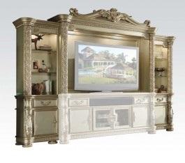Acme Vendome Entertainment Center in Gold Patina 91310 - Olympia Furniture (Saint George, Utah)