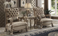 Dresden Bone Velvet & Gold Patina Chair & 1 Pillow - Olympia Furniture (Saint George, Utah)