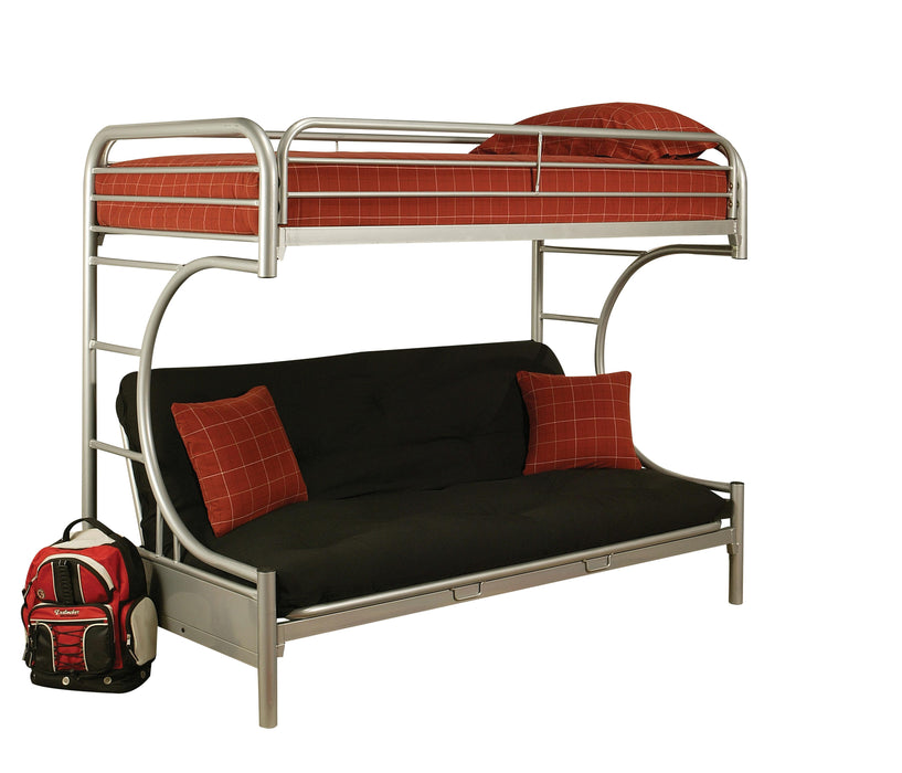 Eclipse Silver Bunk Bed (Twin XL/Queen/Futon) - Olympia Furniture (Saint George, Utah)