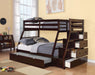 Jason Espresso Bunk Bed (Twin/Full) - Olympia Furniture (Saint George, Utah)