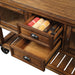 Kadri Distressed Chestnut Kitchen Cart - Olympia Furniture (Saint George, Utah)