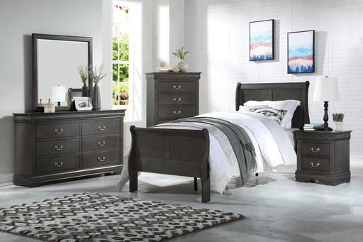 Louis Philippe Dark Gray Twin Bed - Olympia Furniture (Saint George, Utah)