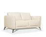 Malaga Cream Leather Loveseat - Olympia Furniture (Saint George, Utah)