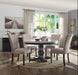Nolan White Marble & Salvage Dark Oak Dining Table - Olympia Furniture (Saint George, Utah)
