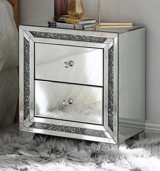 Noralie Mirrored & Faux Diamonds Accent Table - Olympia Furniture (Saint George, Utah)