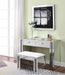 Noralie PU, Mirrored & Faux Diamonds Vanity Stool - Olympia Furniture (Saint George, Utah)