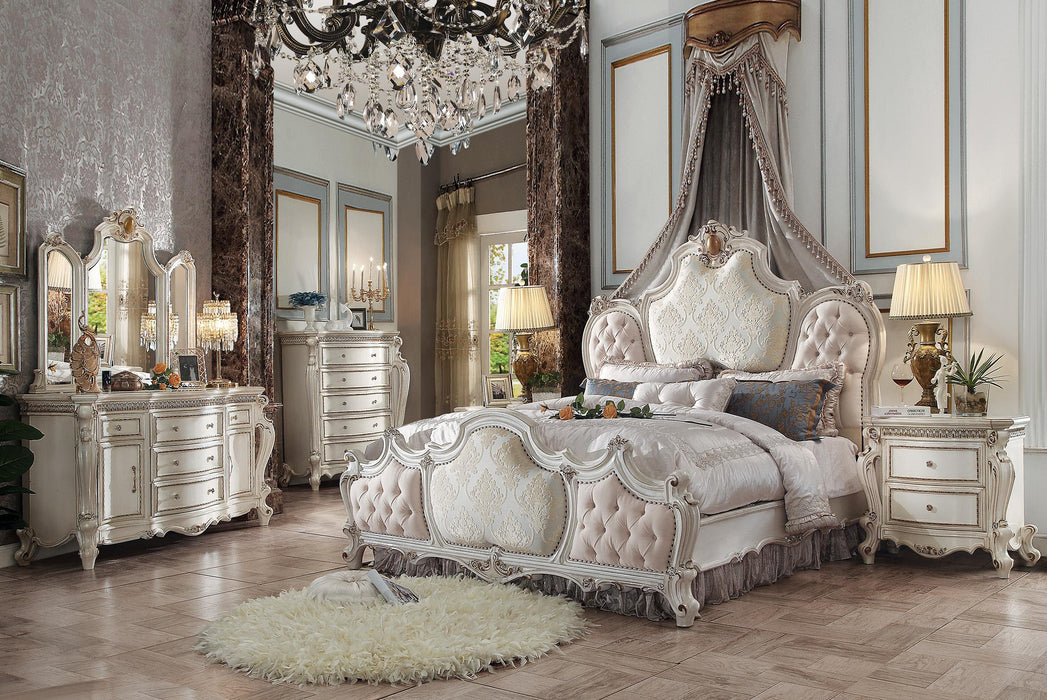 Picardy Fabric & Antique Pearl Eastern King Bed - Olympia Furniture (Saint George, Utah)