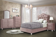 Reggie Pink Fabric Twin Bed - Olympia Furniture (Saint George, Utah)