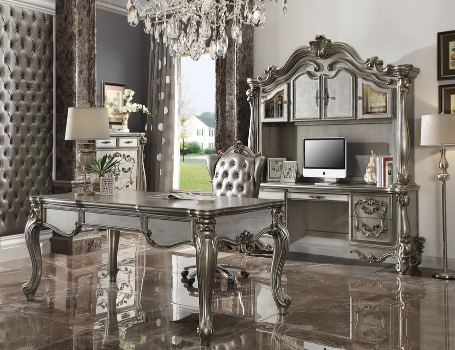 Versailles Silver PU & Antique Platinum Office Chair - Olympia Furniture (Saint George, Utah)