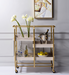 Vorrik Gold & White-Washed Serving Cart - Olympia Furniture (Saint George, Utah)
