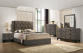 Avantika Fabric & Rustic Gray Oak Eastern King Bed - Olympia Furniture (Saint George, Utah)