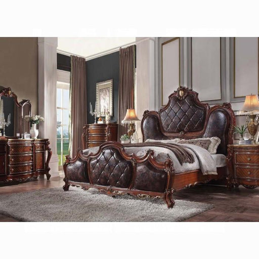 Picardy PU & Cherry Oak California King Bed - Olympia Furniture (Saint George, Utah)