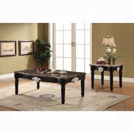 Ernestine Marble & Black Coffee Table - Olympia Furniture (Saint George, Utah)