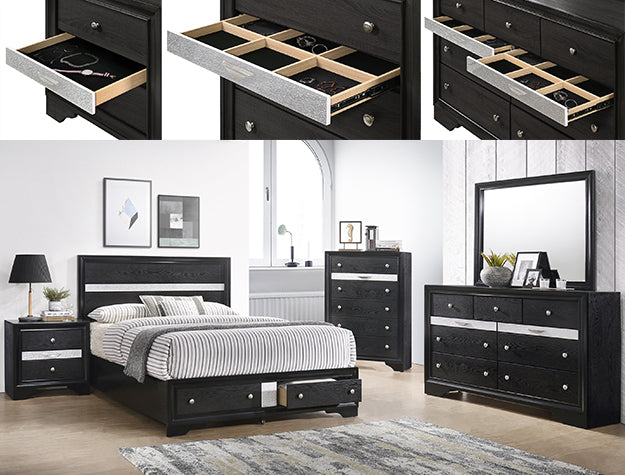 REGATA DRESSER BLACK/SILVER - Olympia Furniture (Saint George, Utah)