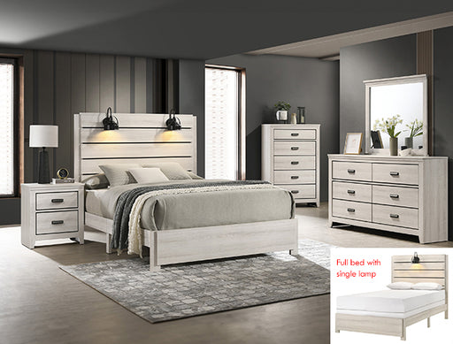 CARTER QN PLATFORM BED 1 BOX WHITE - Olympia Furniture (Saint George, Utah)