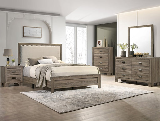 MILLIE FULL UPHOLSTERY BED ONE BOX -GREY - Olympia Furniture (Saint George, Utah)