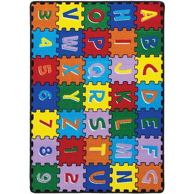 Abbey Alphabet/Multi 4' 9" X 6' 9" Area Rug - Olympia Furniture (Saint George, Utah)